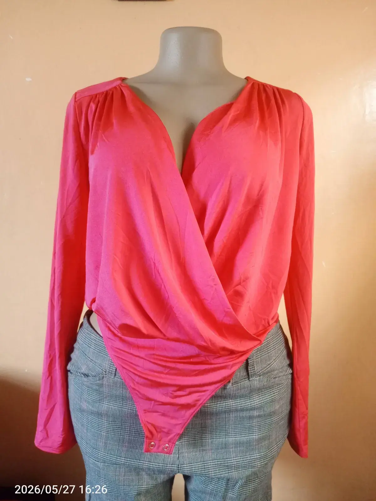 Official pink,silk, bodysuit