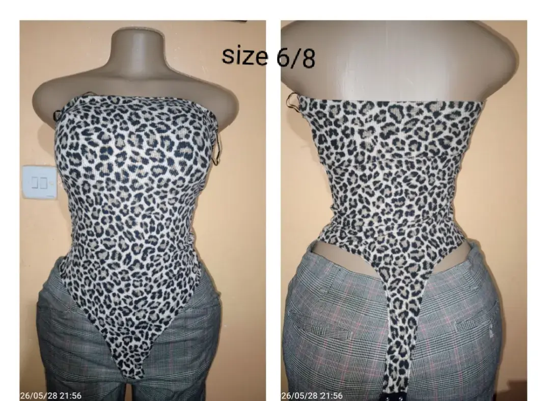 Animal print, sleeveless bodysuit
